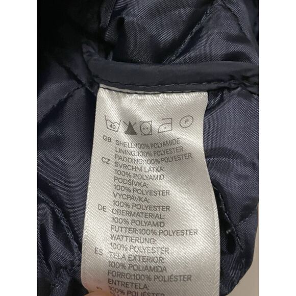 H&M L.O.G.G. Quilted‎ Barn Coat Jacket Size Toddler 2-3Y Navy Blue Corduroy Zip - Picture 6 of 6